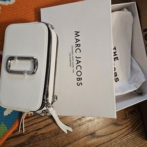 Marc Jacobs White and Silver Crossbody Bag